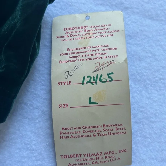 Vintage green velvet dance top - Picture 3 of 6